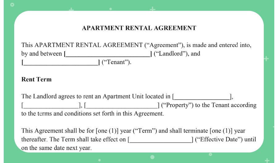 Apartment rental agreement