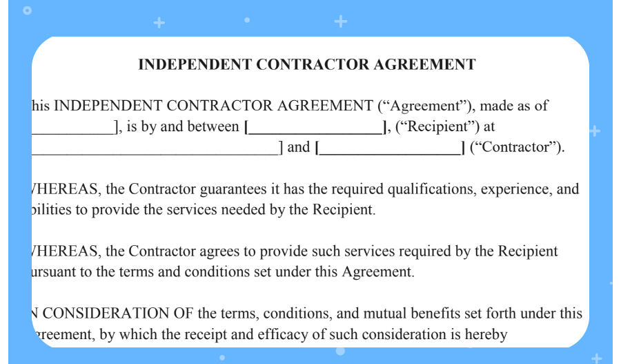 Independent Contractor Services Agreement - Short