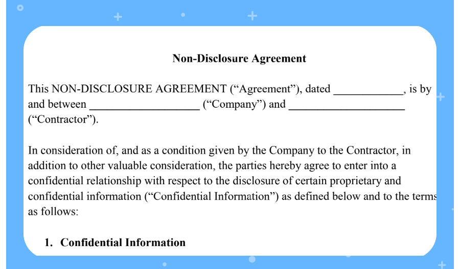 Non-Disclosure Agreement