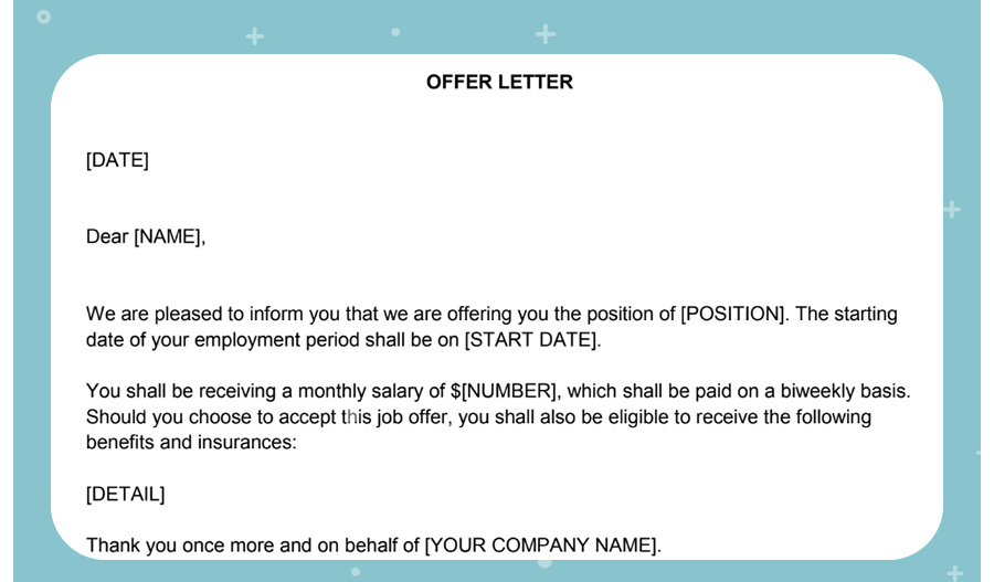 Employment offer letter